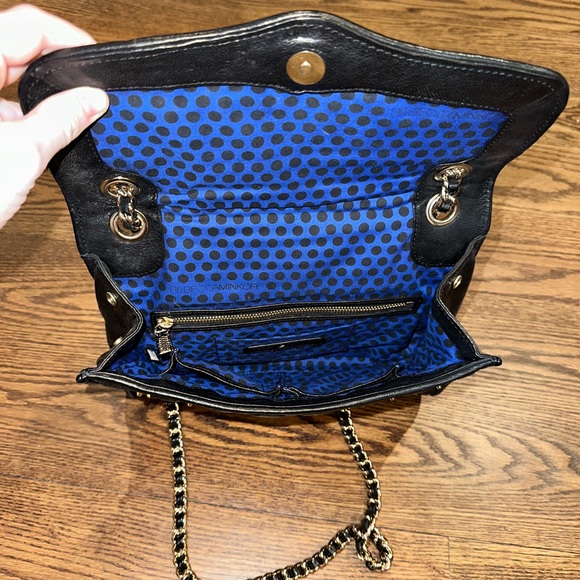 Rebecca Minkoff Black and gold cross body bag - Picture 8 of 13